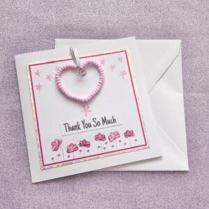 Beaded Heart Thank You Card