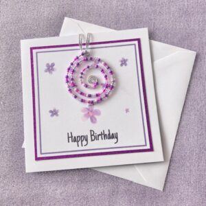 Birthday Card with Beaded Spiral