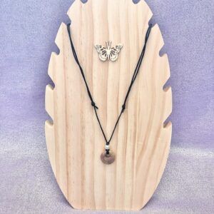 Brown Tones Aquatic Agate Pendant Necklace