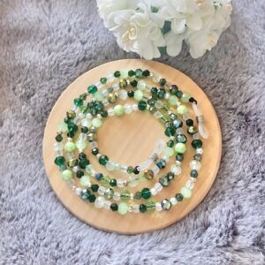 Green Beaded Glasses Cord (70cm)
