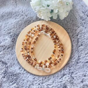 Brown Beaded Glasses Cord (70cm)