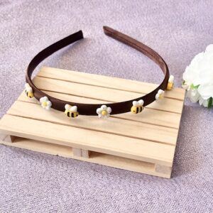 Dark Brown Satin Covered Bee Headband