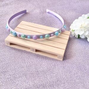 Lilac Satin Covered Mermaid Headband