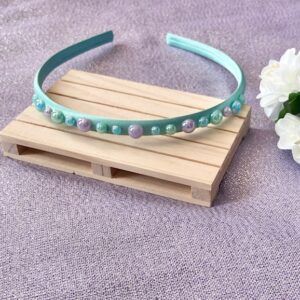 Turquoise Satin Covered Mermaid Headband