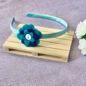 Turquoise & Blue Flower Headband