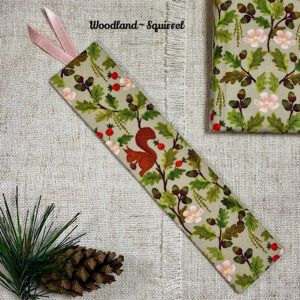 Woodland Bookmark / Handmade Fabric Bookmark