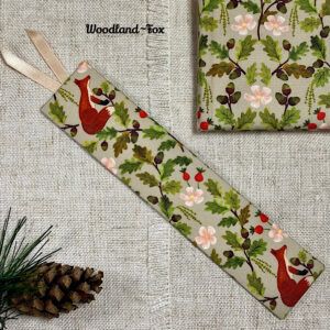 Woodland Bookmark / Handmade Fabric Bookmark