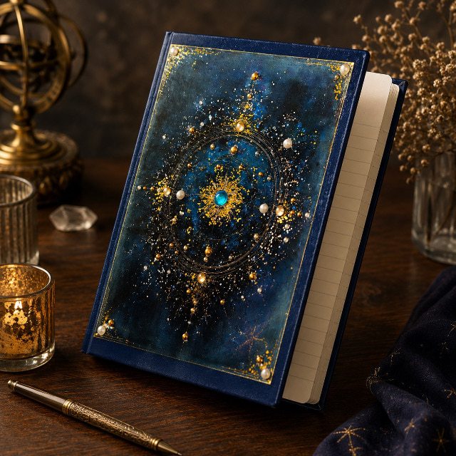 Celestial Vintage Style Embellished A5 Journal - Image 2