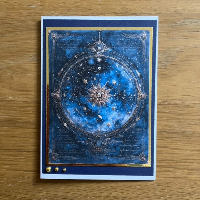 Celestial Vintage Style pack of 3 x A6 cards with envelopes - Image 4