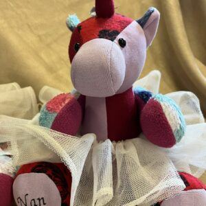 Kelsey Unicorn Memory Bear – Personalized Keepsake with Optional Tutu