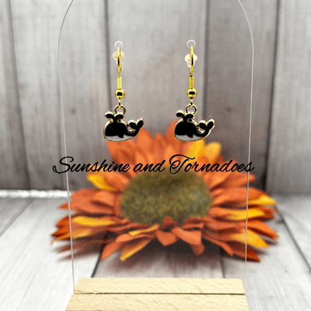 Handmade Orca Whale Earrings – Hypoallergenic Stainless Steel Ear Wires – Cute Black Whale Dangle Earrings – Ocean Inspired Jewellery Gift - Image 3
