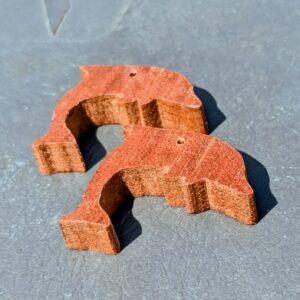 Handcrafted Wooden Dolphin for Earrings, Necklaces, and Keyrings