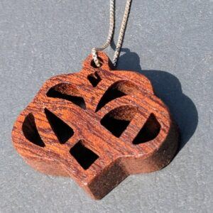 Handcrafted Wooden Infinity Pendant – Lacquered Finish