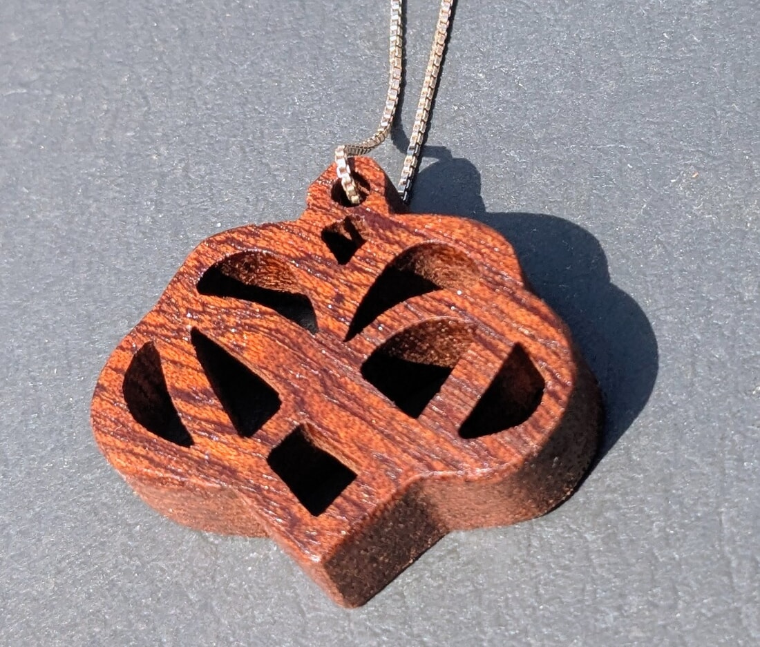 Handcrafted Wooden Infinity Pendant - Lacquered Finish