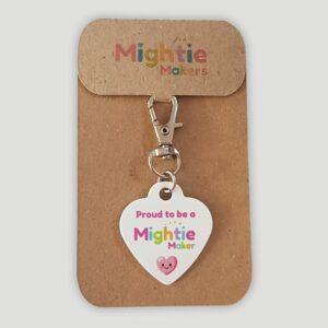 Personalised Mightie Makers QR Code Keyring