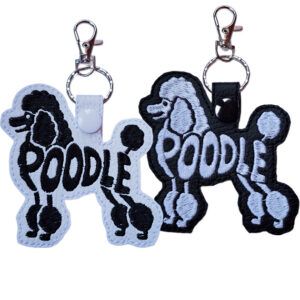 Poodle Keyring – Dog Lover Gift – Word Art