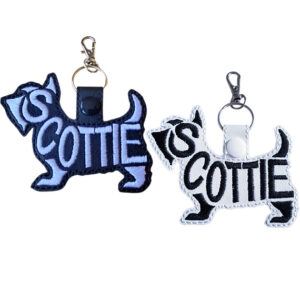 Scottie Keyring – Dog Lover Gift – Word Art