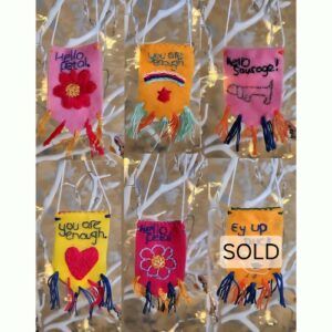 Mini Hanging Felt Penants with captions, 5 available