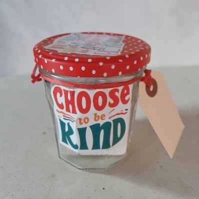 A kindness gift set. A kindness jar filled with positivity and love. Two hand stencilled cards. All proceeds to The Stroke Association. - Image 3