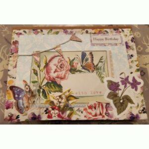 Vintage style Floral Birthday Card