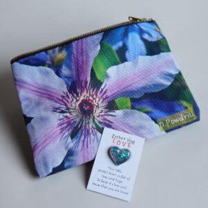 ‘Clematis’ storage pouch. Customised using Dad’s photograph. All proceeds to The Stroke Association