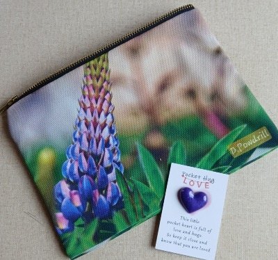 'Lupin' storage pouch. Customised using Dad's photograph. All proceeds to The Stroke Association