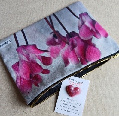 'Cyclamen' storage pouch. Customised using Dad's photograph. All proceeds to The Stroke Association - Image 2