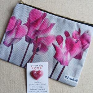 ‘Cyclamen’ storage pouch. Customised using Dad’s photograph. All proceeds to The Stroke Association