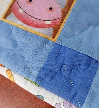 Children's patchwork quilt. Approx 41 inches square. All proceeds to The Stroke Association - Image 4