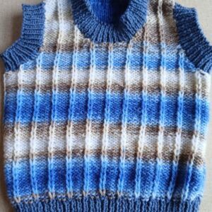 Hand knitted baby pullover. Approx 3 to 9 mths. Proceeds to The Stroke Association