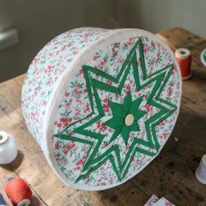 Original keepsake box. Lid created using origami fabric star technique. All proceeds to The Stroke Association