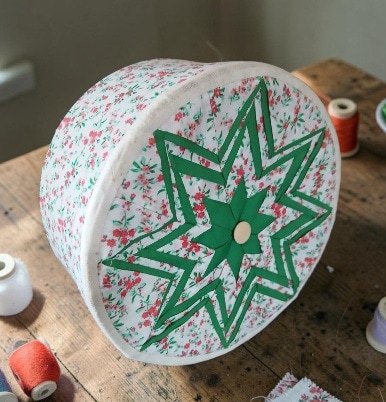 Original keepsake box. Lid created using origami fabric star technique. All proceeds to The Stroke Association - Image 2
