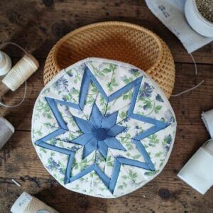 Original wicker keepsake box. Lid created using origami fabric star technique. All proceeds to The Stroke Association