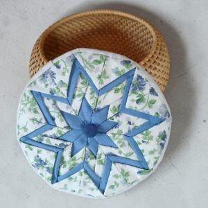 Original wicker keepsake box. Lid created using origami fabric star technique. All proceeds to The Stroke Association