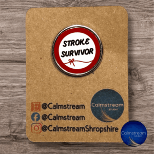 Empowering Stroke Survivor Pin Badge – Durable Stainless Steel 25 mm