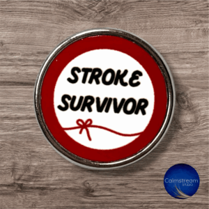 Empowering Stroke Survivor Pin Badge – Durable Stainless Steel 25 mm