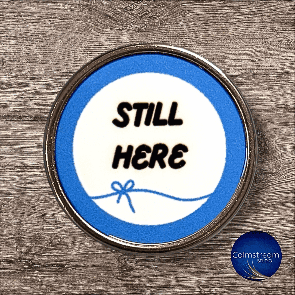 Still Here Survivor Pin Badge – Stainless Steel Resilience Symbol - Image 5