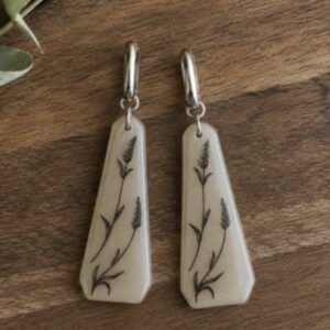 Botanical Wildflower Earrings – Handmade Polymer Clay Earrings – Lightweight Nature Inspired Jewellery UK