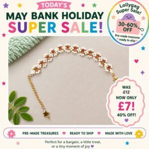 Floral Seed Bead Bracelet