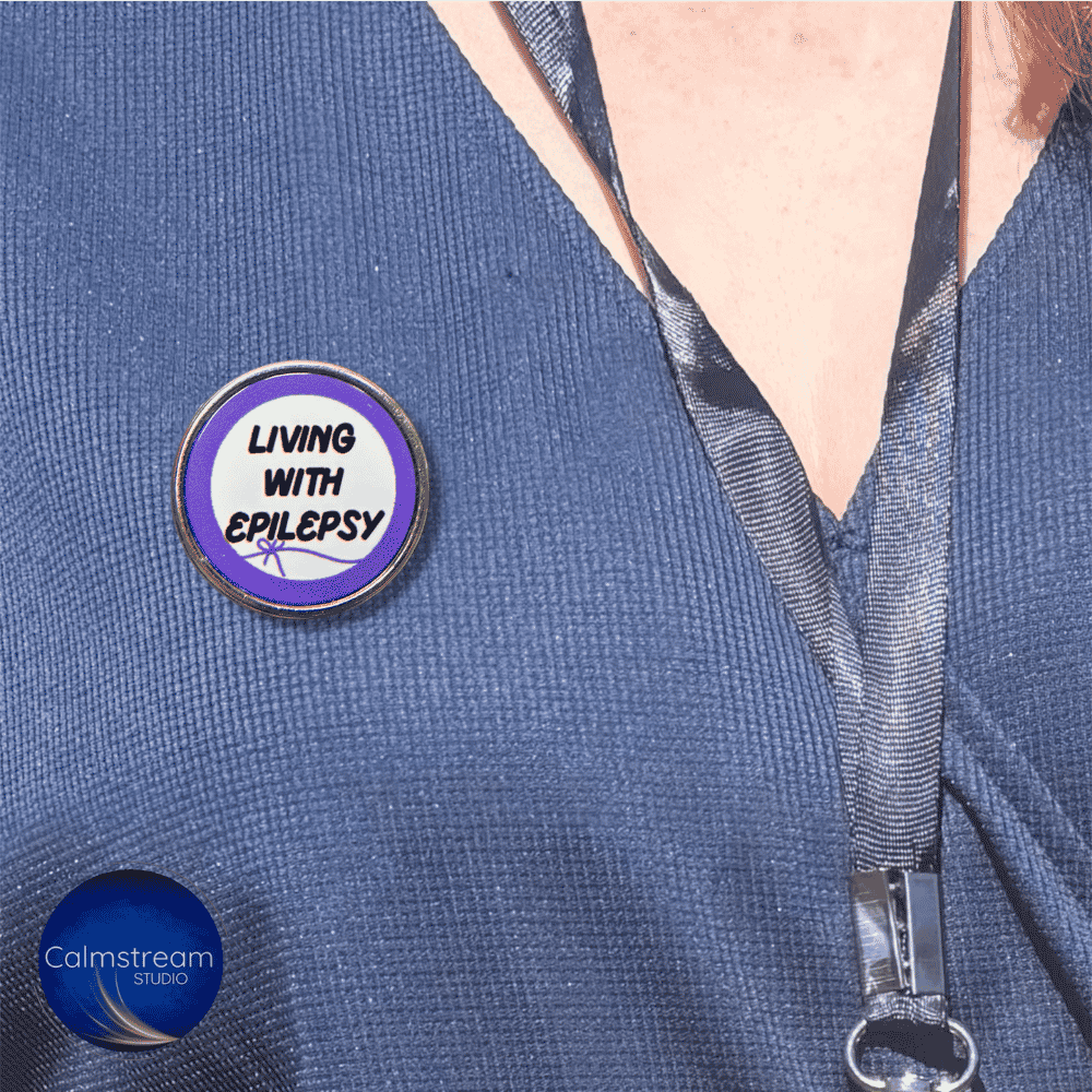 Living With Epilepsy Pin Badge - Purple Awareness - Durable Stainless Steel - Image 2