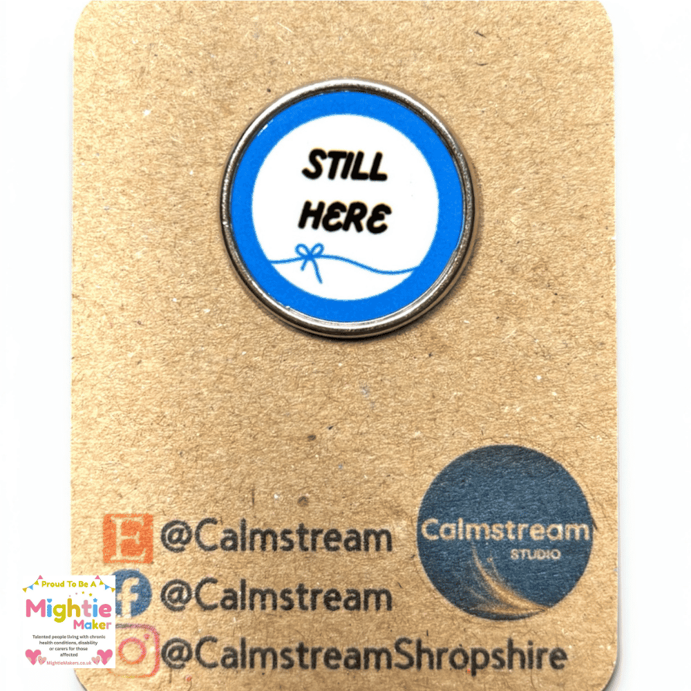 Still Here Survivor Pin Badge – Stainless Steel Resilience Symbol - Image 3