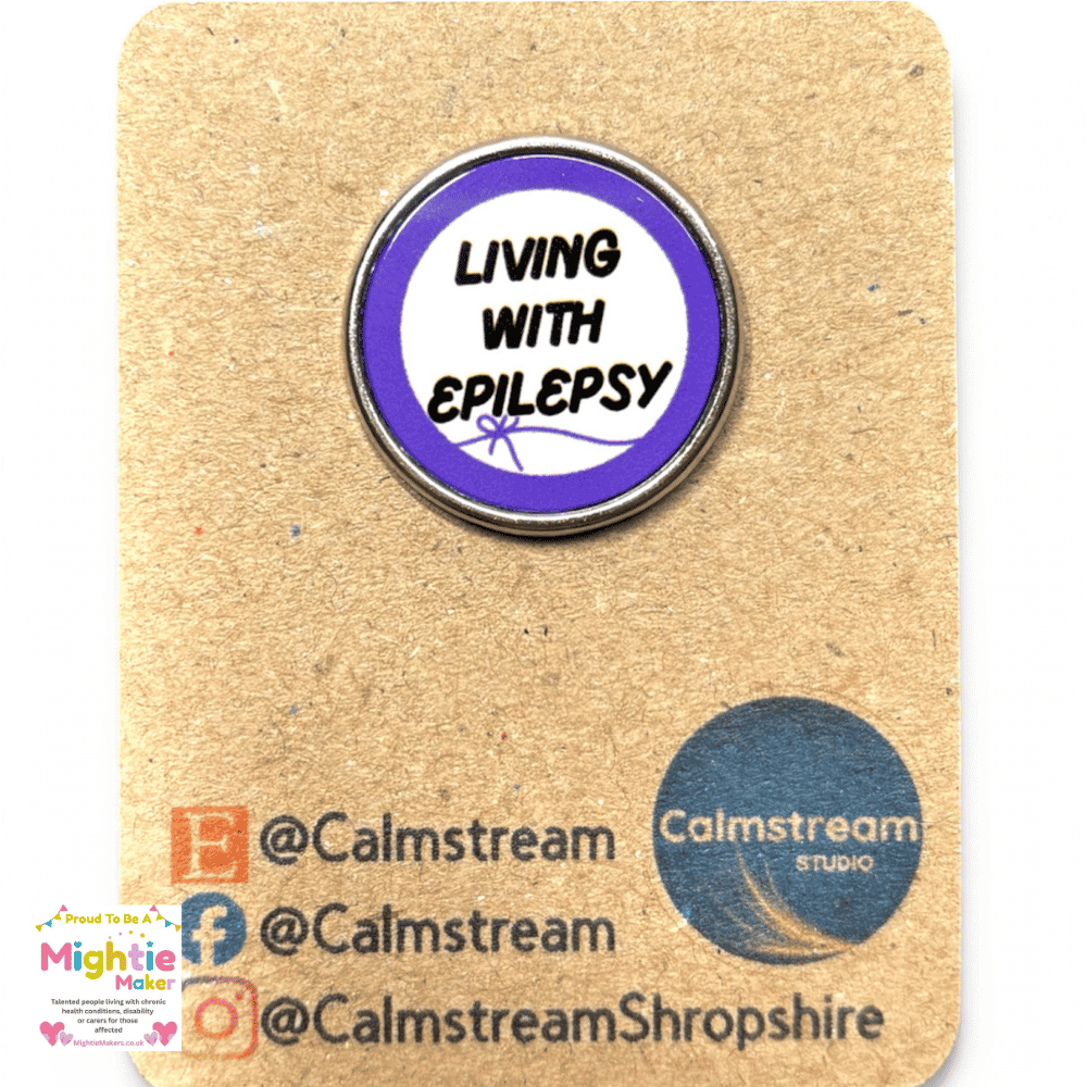 Living With Epilepsy Pin Badge - Purple Awareness - Durable Stainless Steel - Image 3