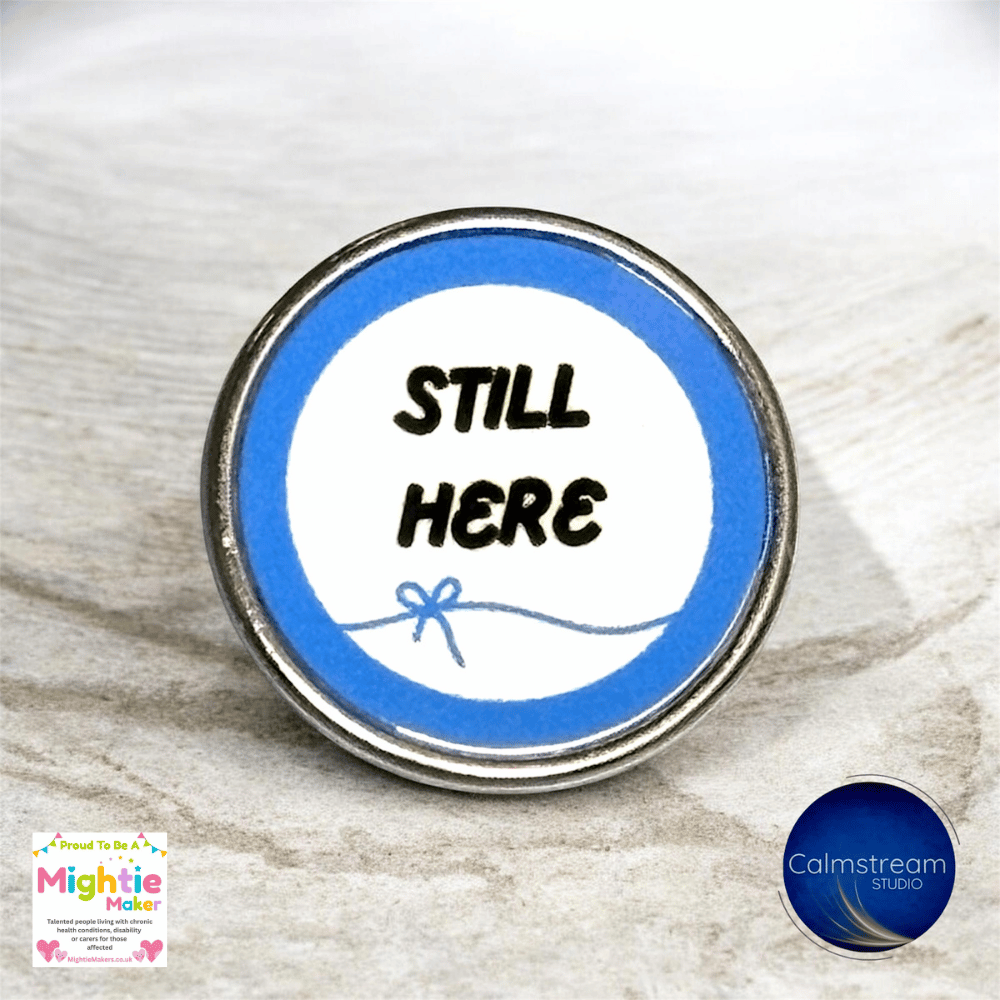 Still Here Survivor Pin Badge – Stainless Steel Resilience Symbol - Image 4