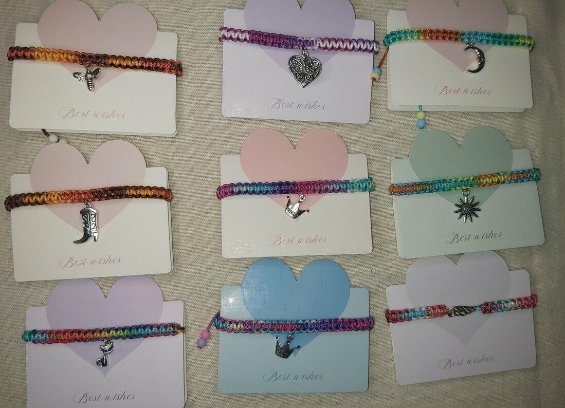Handmade Macrame Charm friendship Bracelets – Mix & Match (3 for £6)