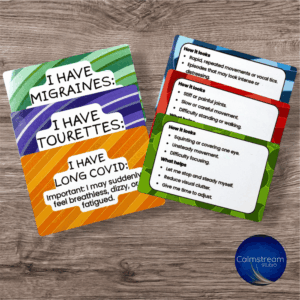 Chronic Illness & Hidden Disabilities Wallet Cards – Customizable Aluminium Lanyard Badges