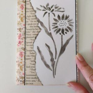 Beginner Junk Journal Starter Pack – A6 (Daisy) handmade journal + Mixed Papers and Ephemera (Contents Vary)
