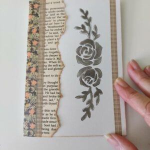 Beginner Junk Journal Starter Pack – A6 (Rose) handmade journal + Mixed Papers and Ephemera (Contents Vary)