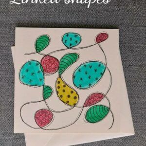 Linked Shapes – single blank greeting card with envelope
