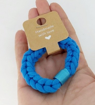 Hand-Braided Colorful Hair Bands Display - Image 5