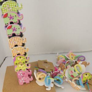 Children’s Patterned Elephant Hair Ties | Cute Cartoon Animal bobbles